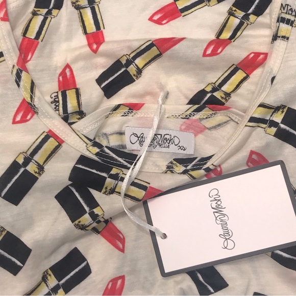 🆕 Lauren Moshi Petra All Over Lipstick Tank - Picture 2 of 3